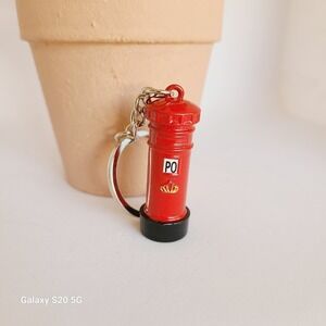 Red British Post Box Keychain Charm Unique Novelty Accessory Unisex Travel